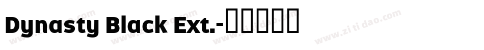 Dynasty Black Ext.字体转换